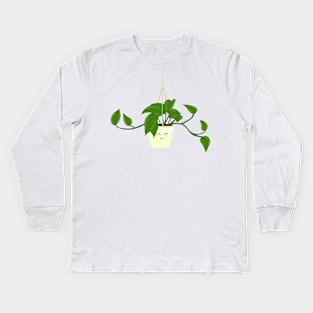 Hanging plant (yellow) Kids Long Sleeve T-Shirt